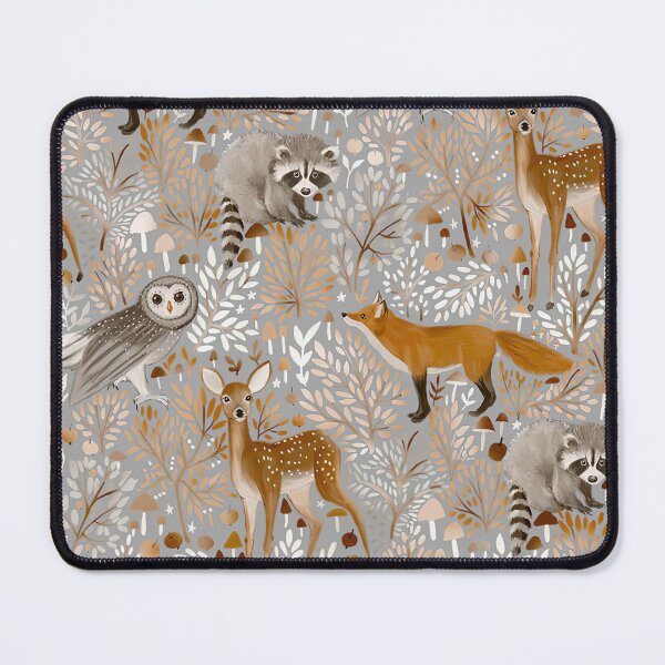 Item preview, Woodland Fox Raccoon Owl designed and sold by SweetTea4U.