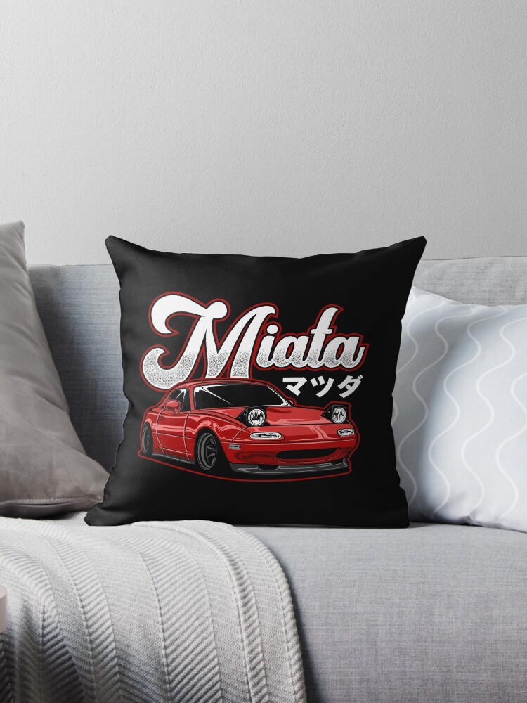Miata MX-5 NA Red Throw Pillow for Sale by idrdesign