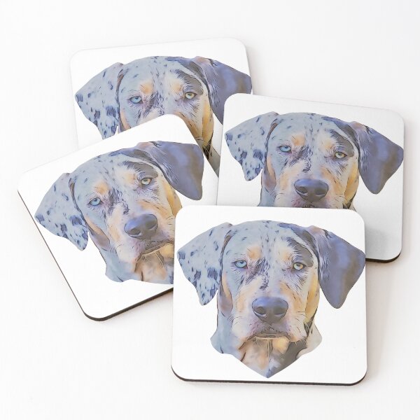 Item preview, American leopard hound dog cartoon design designed and sold by BayRosePets.