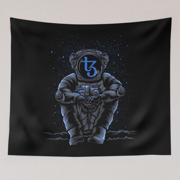 Item preview, Astronaut Sitting Tezos XTZ Coin To The Moon Trading Crypto Token Blockchain Wallet designed and sold by EarlineCormier.