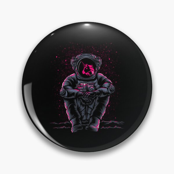 Item preview, Astronaut Sitting Uniswap UNI Coin To The Moon Trading Crypto Token Blockchain Wallet designed and sold by EarlineCormier.