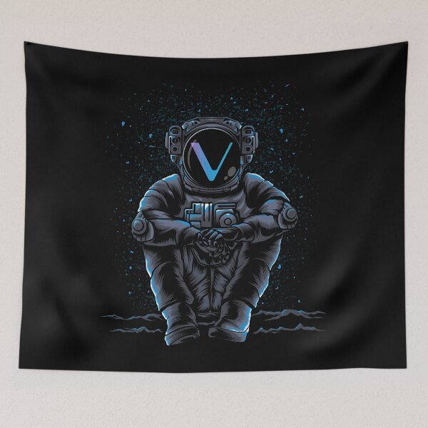 Item preview, Astronaut Sitting Vechain VET Coin To The Moon Trading Crypto Token Blockchain Wallet designed and sold by EarlineCormier.