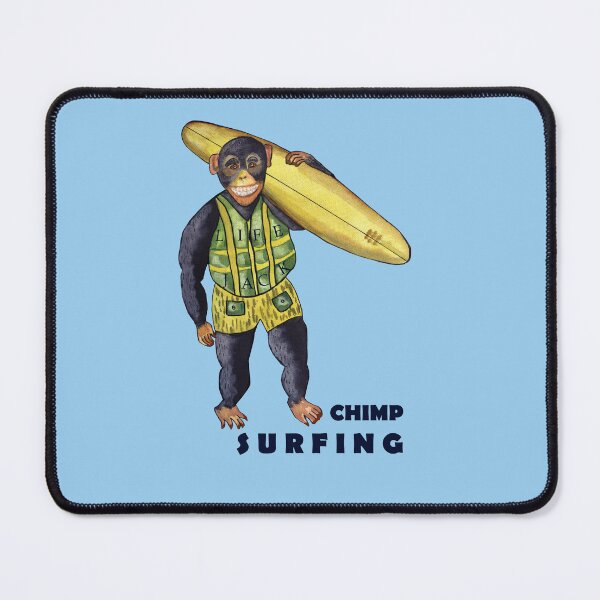 Item preview, Chimp surfing designed and sold by Thecla Mary Correya.