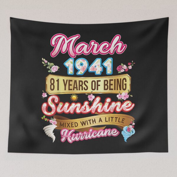 Item preview, Made In March 1941 Girl 81 Years Old 81st Birthday Sunshine designed and sold by JakariEzer.