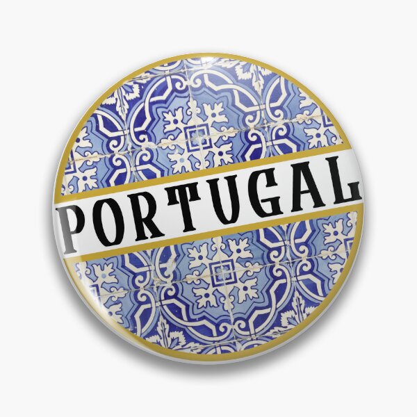 Item preview, Portugal round tile, traditional Portuguese art designed and sold by PortuShirts.