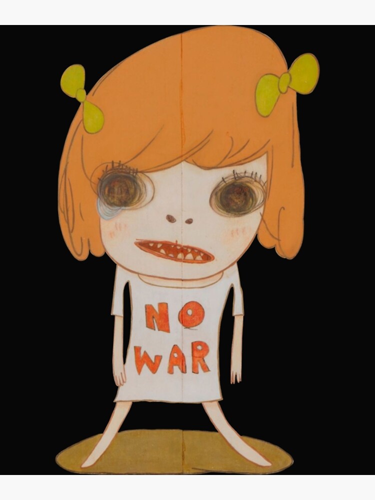 yoshitomo nara no war girl painting Sticker for Sale by