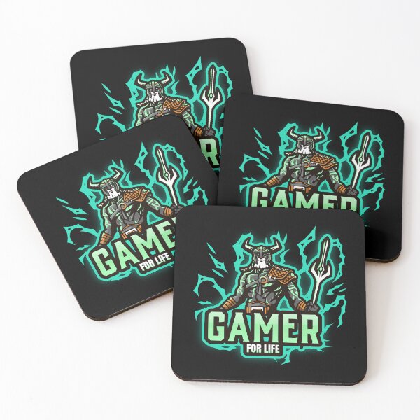 Item preview, Gamer for Life with Lightning Nordic Warrior designed and sold by PRIVARSHU.