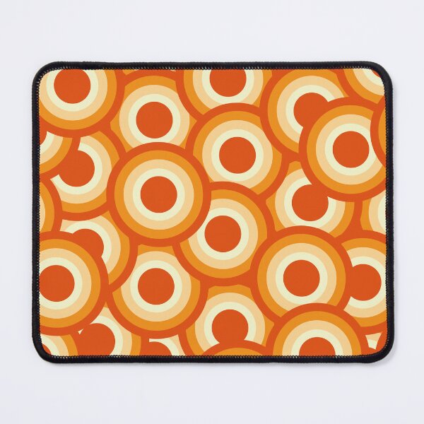 Item preview, 70s 80s Retro Circle Pattern Orange Yellow Red designed and sold by TheMajesticGoat.