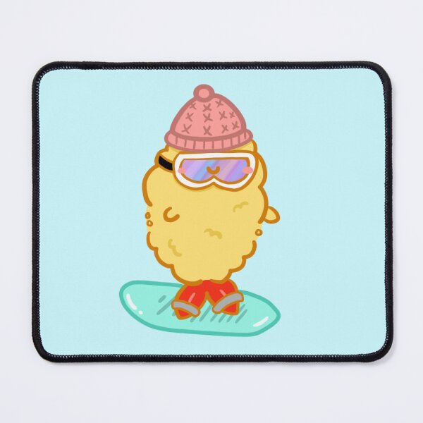 Item preview, Kawaii Bibi winter fun snow boarding activity sticker design designed and sold by Marie-c-doodles.