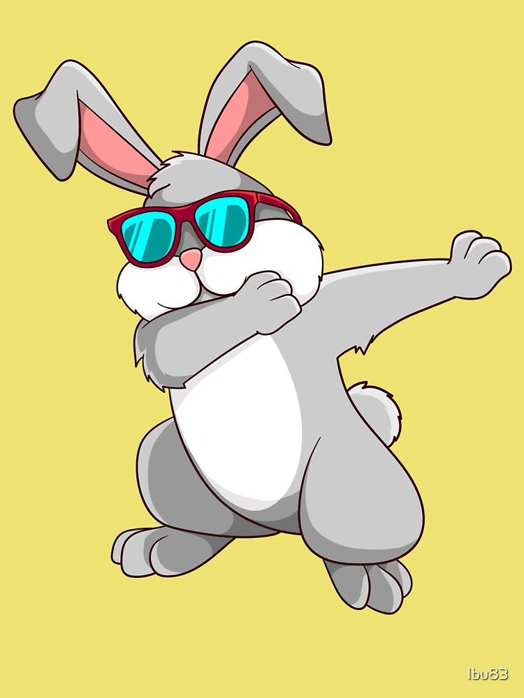 Bunny With Sunglasses - Dabbing Hare Easter Bunny Kids T-Shirt by Ibu83