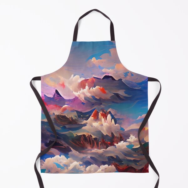 Item preview, Colorful Abstract Cloudy Mountains designed and sold by advanceprintart.