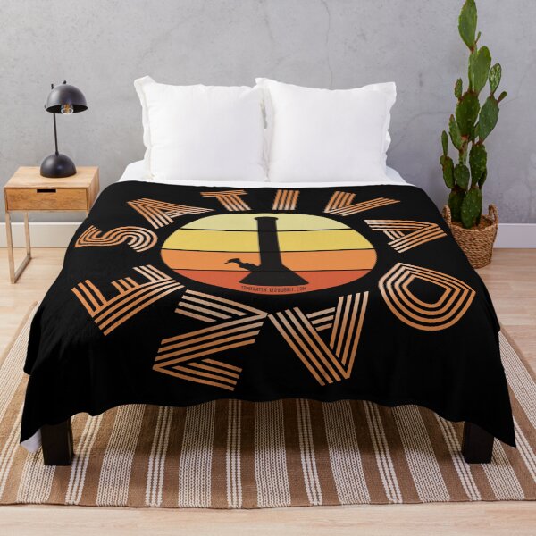 Artikelvorschau, Retro Vintage Sunset Orange Bong-Sativa-Benommenheit entworfen und verkauft von YomeHayin.