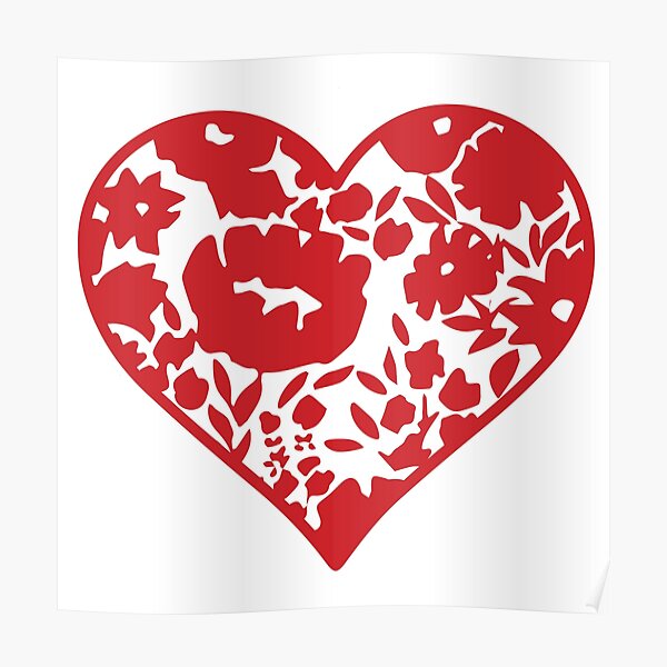 "Flowers in your heart" Poster for Sale by mefe Redbubble