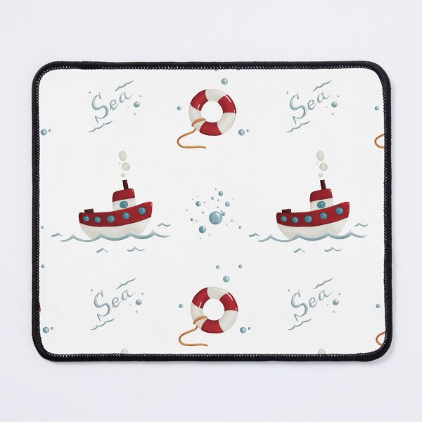 Item preview, boat and sea, lifebuoy designed and sold by katyamerzlikina.