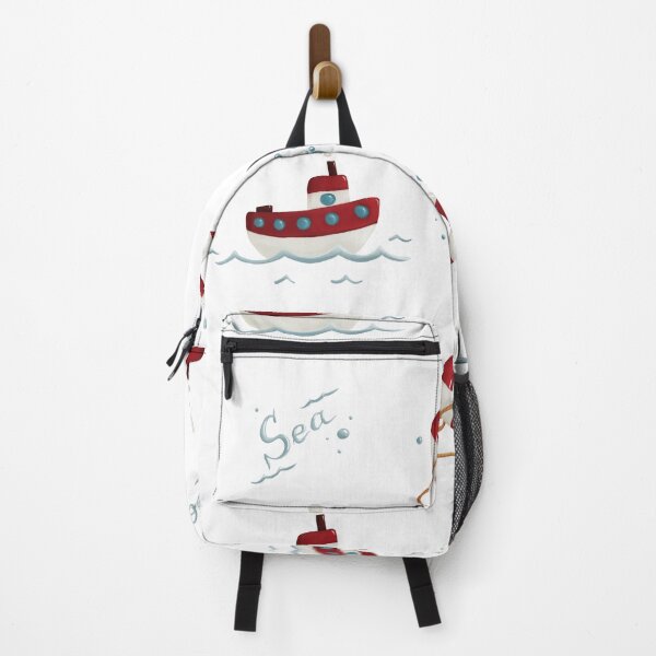 Item preview, boat and sea, lifebuoy designed and sold by katyamerzlikina.