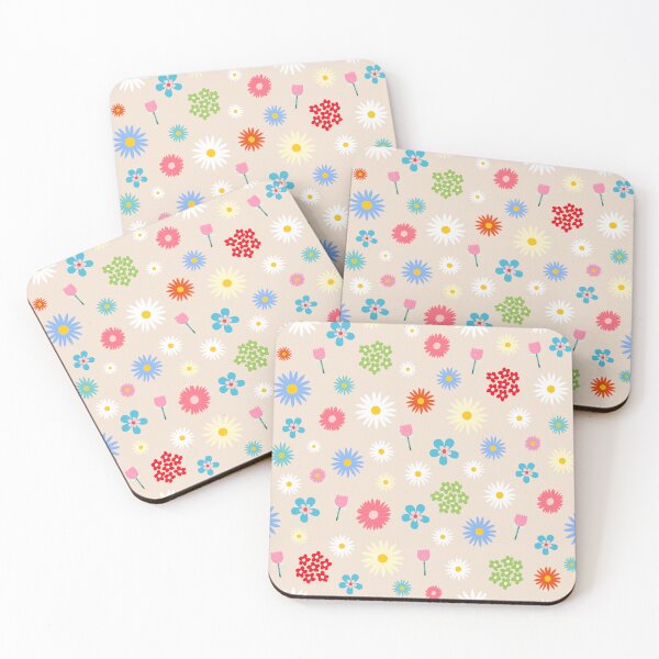 Item preview, Pretty Sweet Flowers on Beige  designed and sold by lucybrownlane.