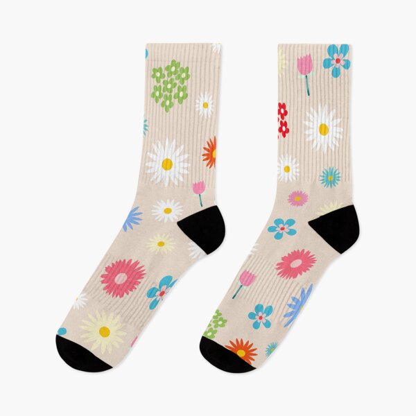 Item preview, Pretty Sweet Flowers on Beige  designed and sold by lucybrownlane.