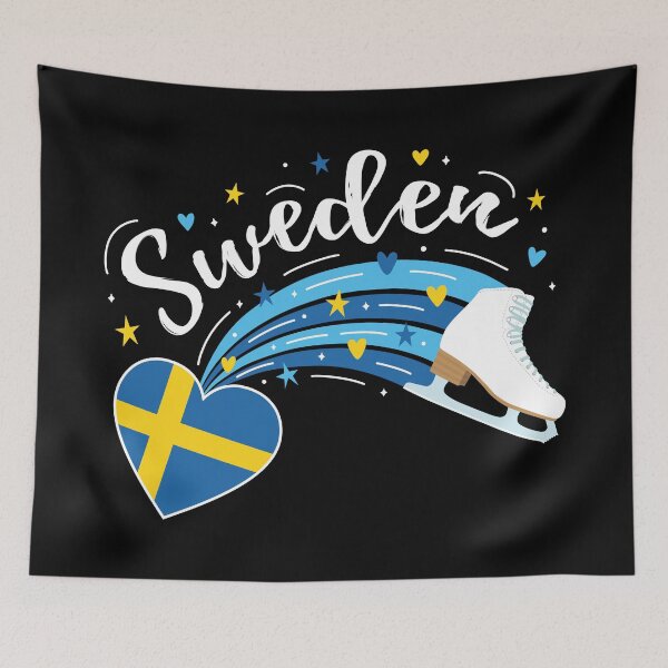 Item preview, Figure Skating Sweden (Black Background) designed and sold by TripleTriple.
