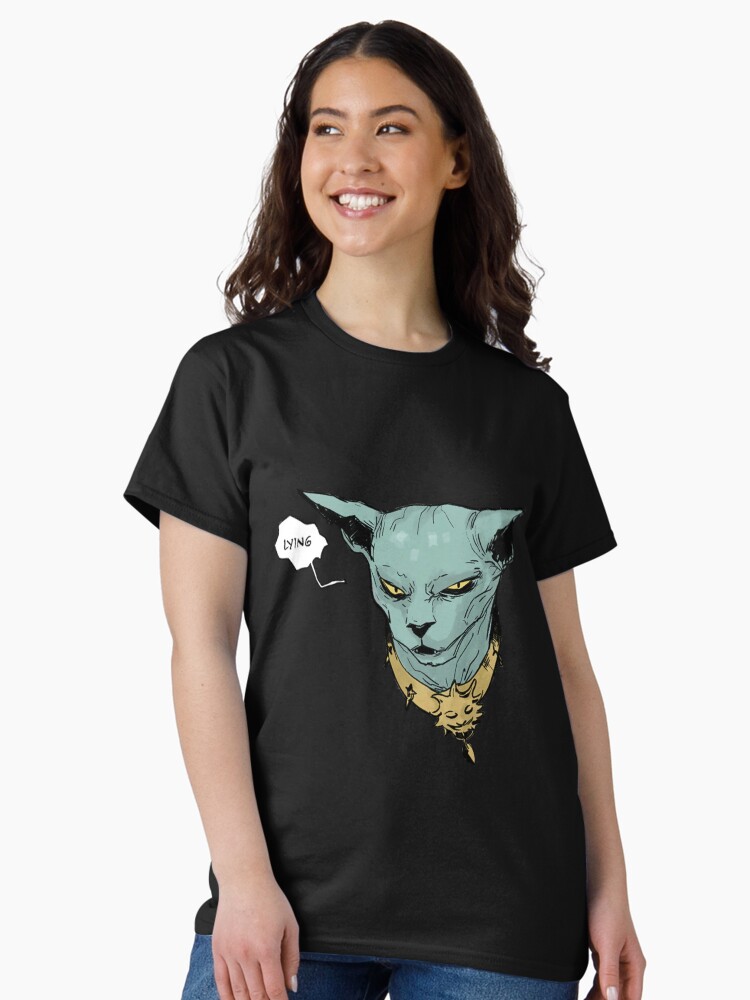 Thumbnail 2 von 7, Classic T-Shirt, Liegende Katze designt und verkauft von ScandinavianW.
