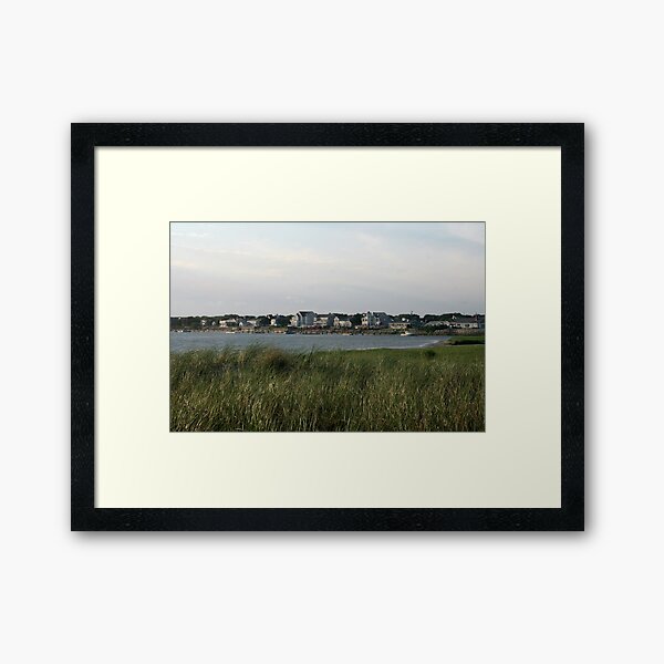 Houses on the beach Newport RI Framed Art Print
