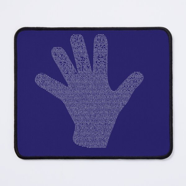 Item preview, universal declaration of human rights covered with one hand designed and sold by Grafik0.