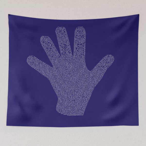 Item preview, universal declaration of human rights covered with one hand designed and sold by Grafik0.