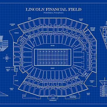 Philadelphia Eagles Lincoln Financial Field Inaugural Game Poster