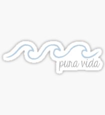 Pura Vida Wave in Cursive Sticker
