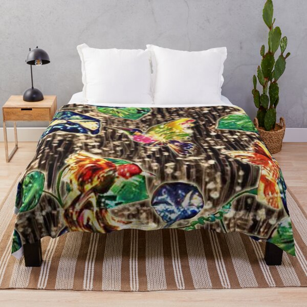 Item preview, hummingbirds, golden rain, birds, flowers, leaves, multicolor designed and sold by Maria Mihailova.