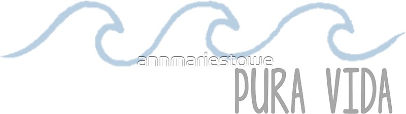"Pura Vida Wave" Stickers by annmariestowe | Redbubble