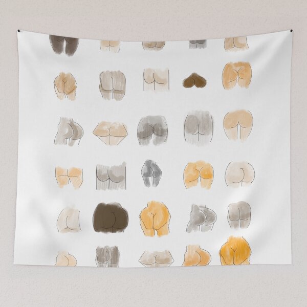 Item preview, Boho Funny Bathroom Women Butts Bathroom Typography Decor Modern Art designed and sold by SuccessHunters.