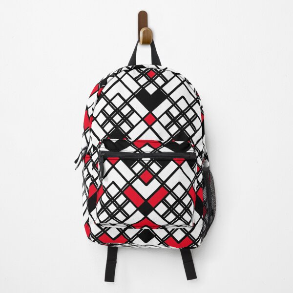 Item preview, Abstract geometric pattern - red and white. designed and sold by K.S ART.
