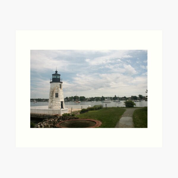 Lighthouse in Newport RI Art Print