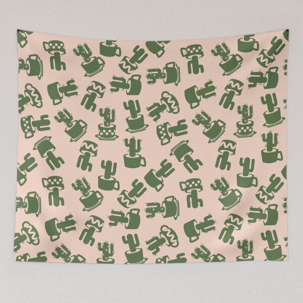 Item preview, Simple cactus silhouette in cups and pots designed and sold by CutieBlue.