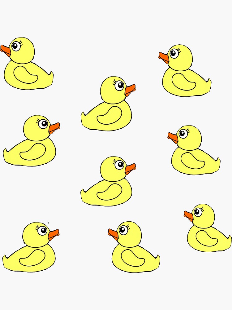 Cute Rubber Ducks Sticker By Your Dream Redbubble 