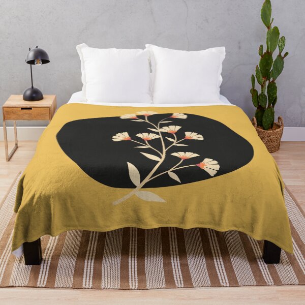 Artikelvorschau, Beige schwarze und orange abstrakte Blumen-Kunst entworfen und verkauft von LamaraK.