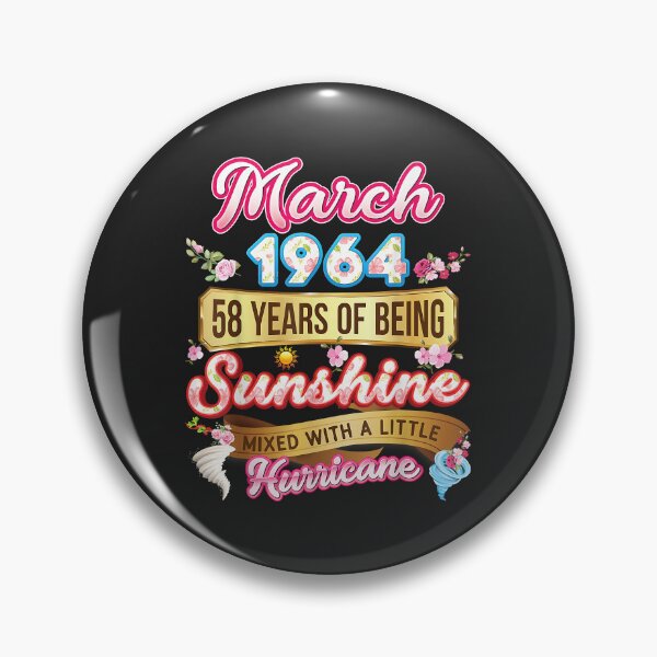 Item preview, Made In March 1964 Girl 58 Years Old 58th Birthday Sunshine designed and sold by JakariEzer.