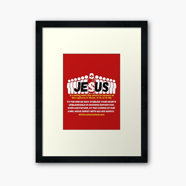 Jesus is Coming With Saints 3 - Christian Framed Art Print