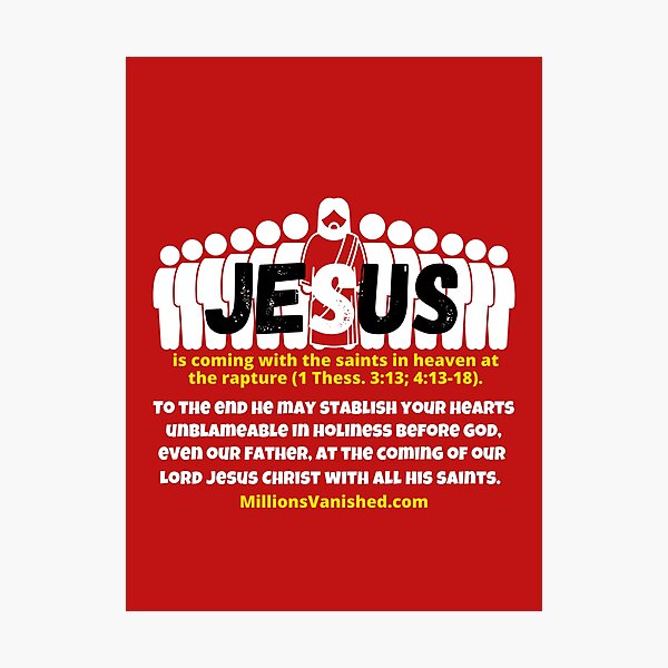 Jesus is Coming With Saints 3 - Christian Photographic Print
