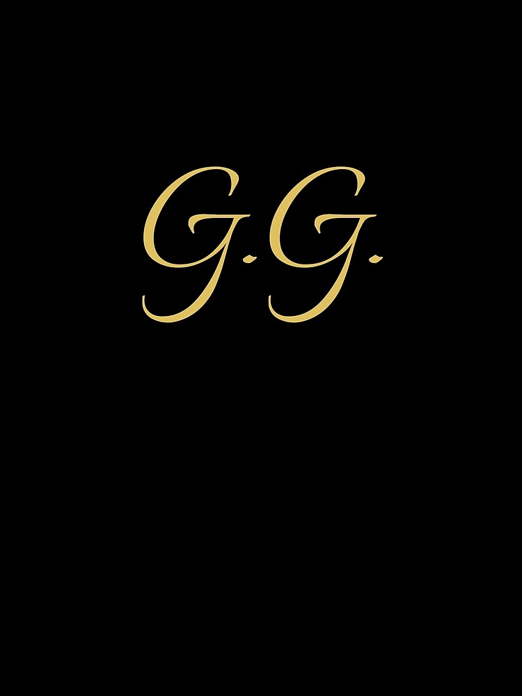 GG Initials Gold Lettering Personalised Gifts