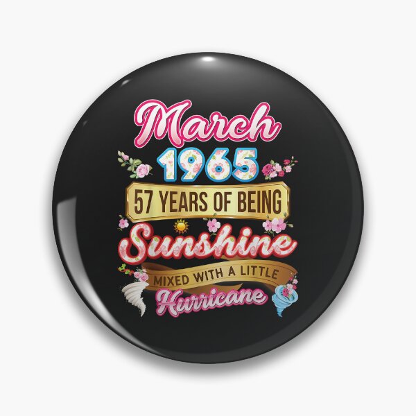 Item preview, Made In March 1965 Girl 57 Years Old 57th Birthday Sunshine designed and sold by JakariEzer.