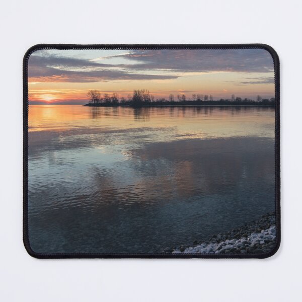 Item preview, Meditative Stillness - Lakeside Sunup with a Fringe of Ice designed and sold by Georgia Mizuleva.