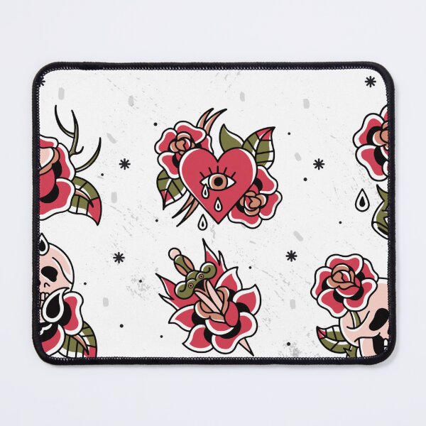 Item preview, Rose skull tattoos designed and sold by DerSenat.