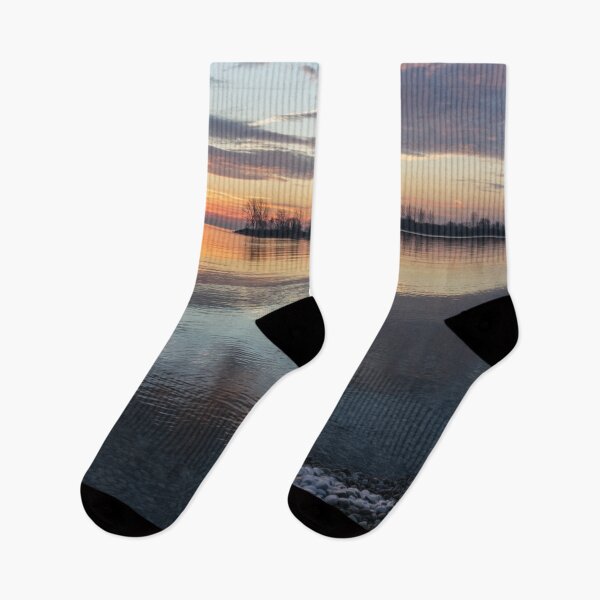Item preview, Meditative Stillness - Lakeside Sunup with a Fringe of Ice designed and sold by Georgia Mizuleva.