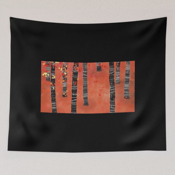 Item preview, Birches - Autumn Woodland Abstract Landscape  designed and sold by RuthgGallo.