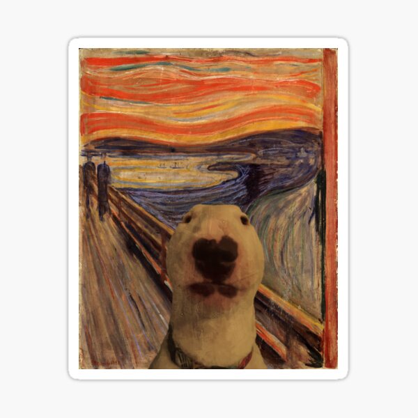 Item preview, The Scream Nelson Walter Dog Meme designed and sold by More Cute Dogs.