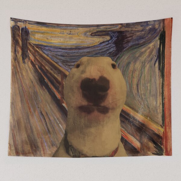Item preview, The Scream Nelson Walter Dog Meme designed and sold by More Cute Dogs.