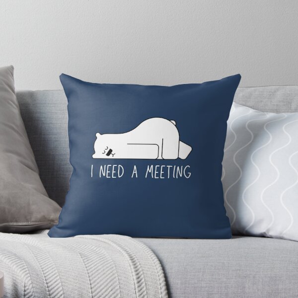 AA MEETING - Funny - Throw Pillows sold by Regular Marquee, SKU 41817845