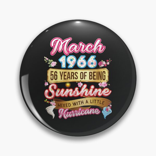 Item preview, Made In March 1966 Girl 56 Years Old 56th Birthday Sunshine designed and sold by JakariEzer.