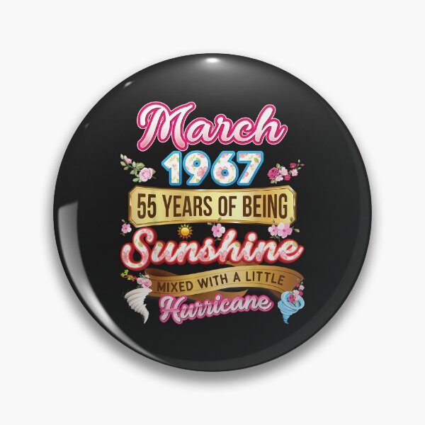 Item preview, Made In March 1967 Girl 55 Years Old 55th Birthday Sunshine designed and sold by JakariEzer.